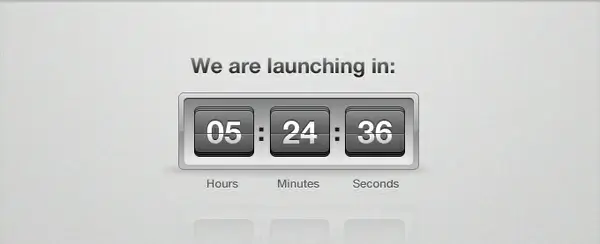 Launch Countdown Flip Clock PSD