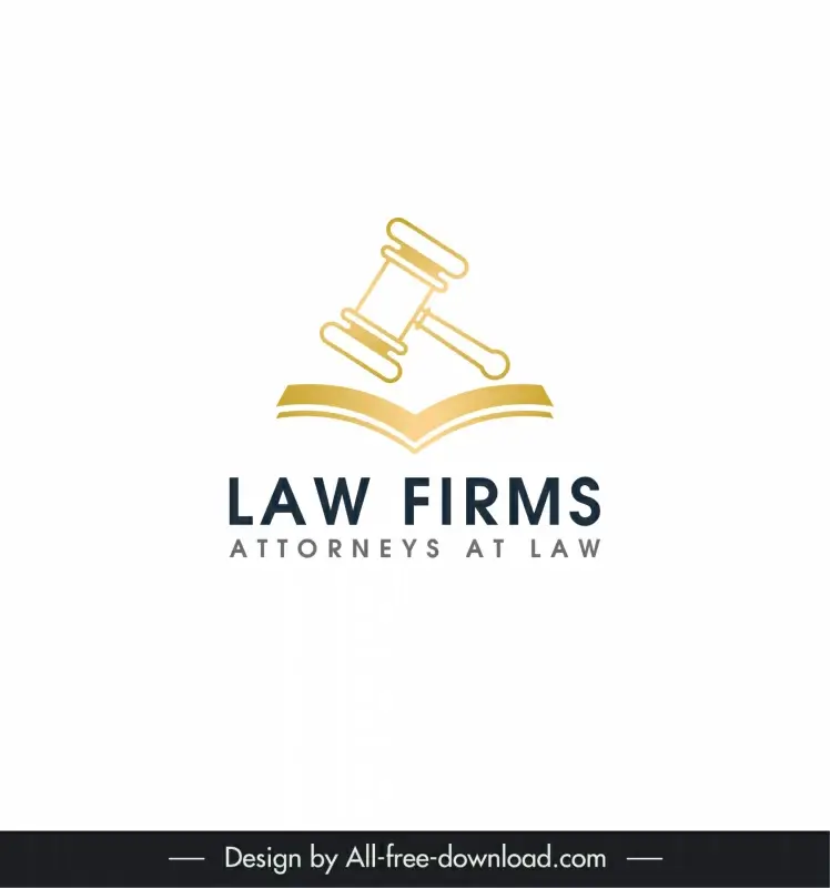 law films logotype hammer book design
