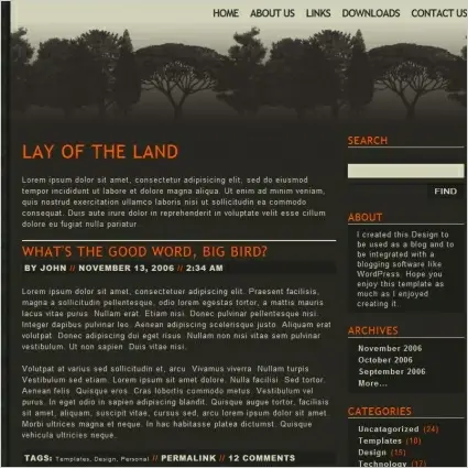 Lay of the Land Template