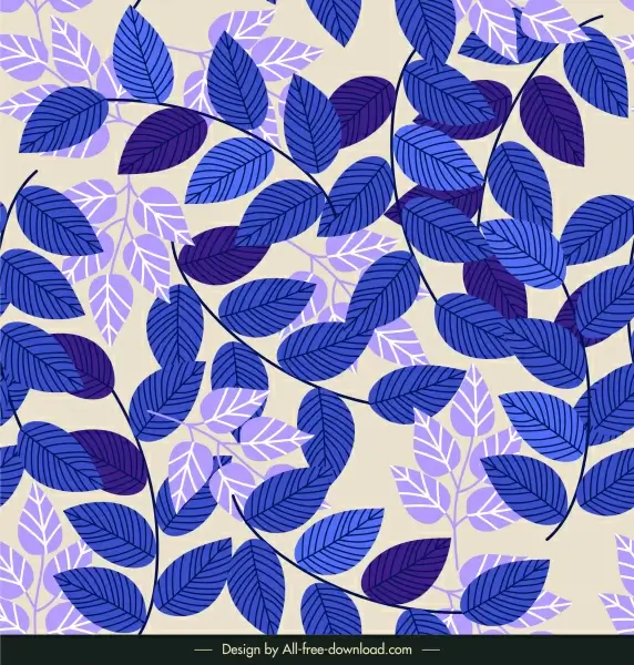leaf background bright dark violet classic flat design