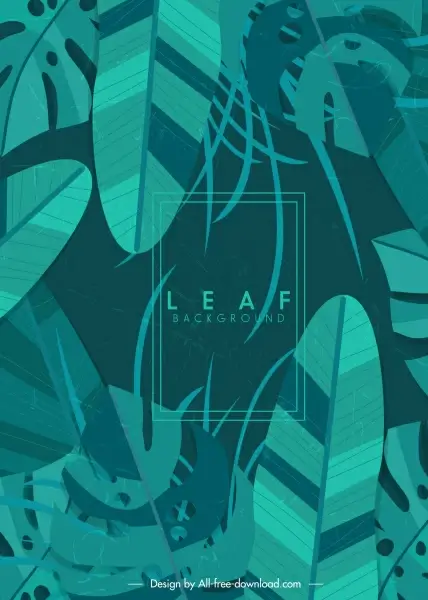 leaf background dark classical green monochrome design