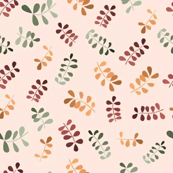leaf background multicolored flat repeating decor
