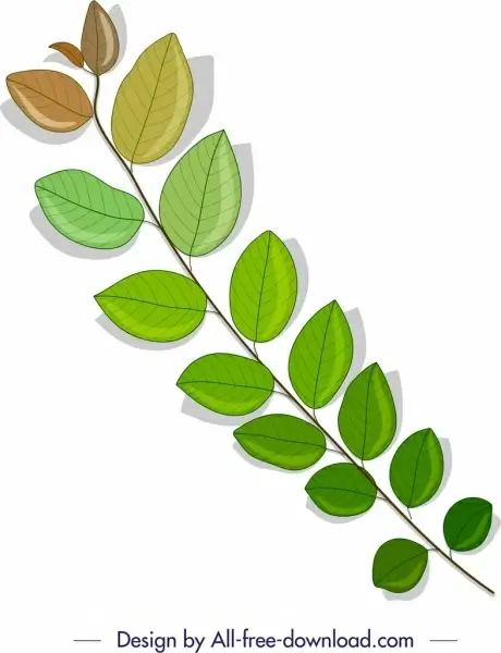 leaf branch background multicolored modern design