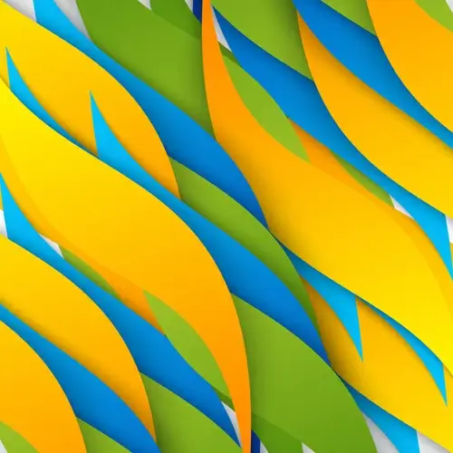 leaf shape wavy background vector