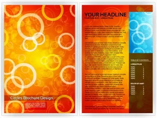 brochure template modern dynamic circles decor