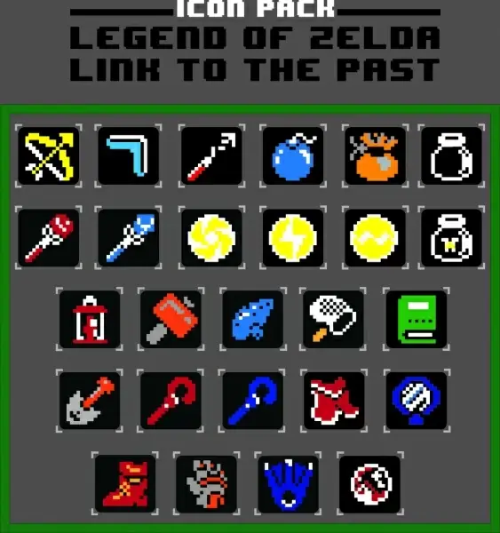 legend of zelda link to the past icon pack