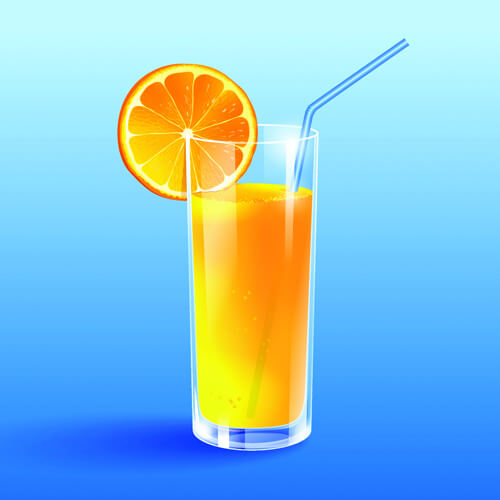 lemon juice cup vector