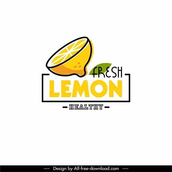 lemon logotype slice cut sketch colored handdrawn 3d