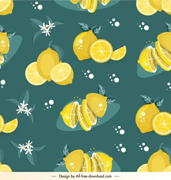 lemon pattern template colored classic repeating decor