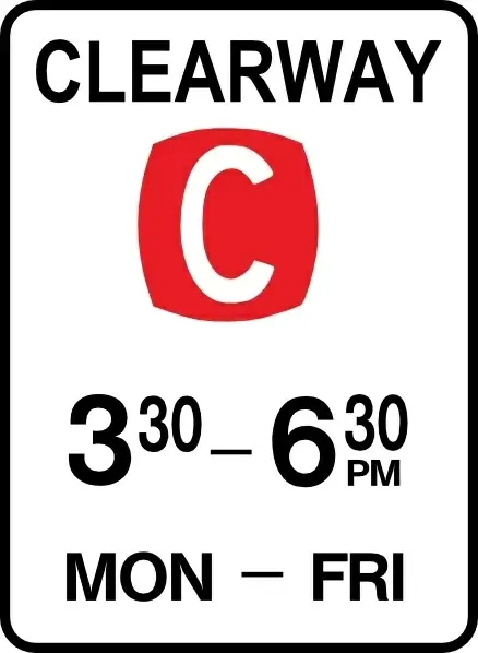 Leomarc Sign Clearway clip art 