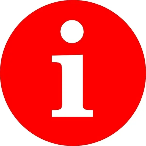 Letter I In A Red Circle clip art