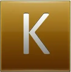 Letter K gold