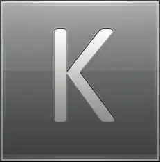Letter K grey