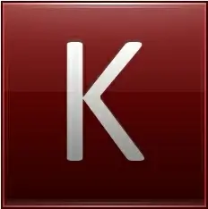Letter K red