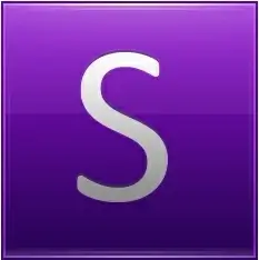 Letter S violet