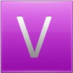 Letter V pink