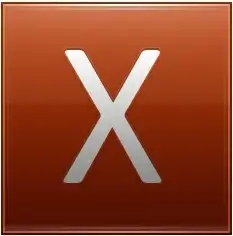Letter X orange 