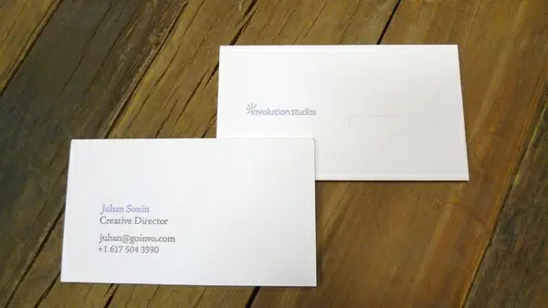 letterpressed business cards