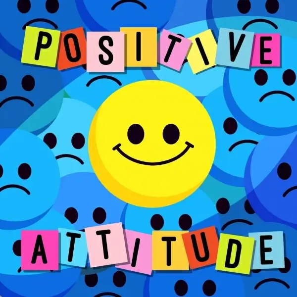 lifestyle banner attitude theme positive negative emoticons