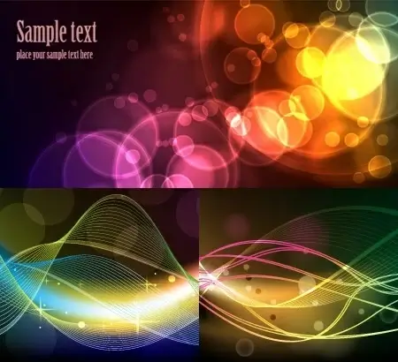 abstract background sets colorful bright bokeh design