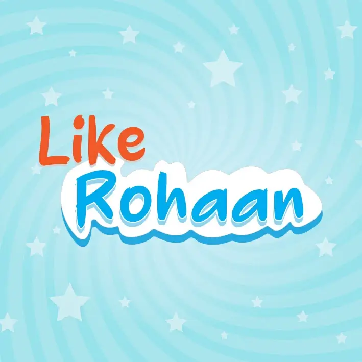 like rohaan logo backdrop template modern dynamic text stars twist decor