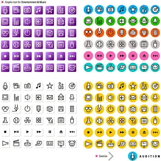 line graphic icons vector