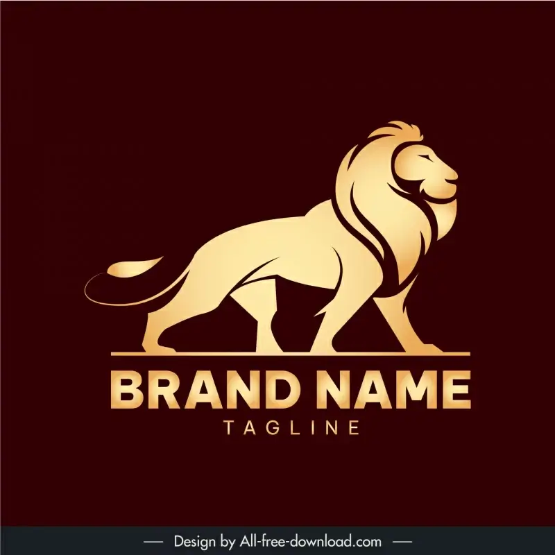 lion logo in minimalist style luxury elegance