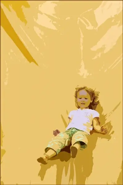 little girl on a slide