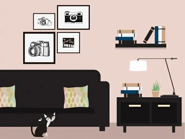 living room decorative background modern design