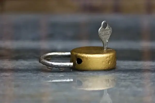lock rain drop after rain