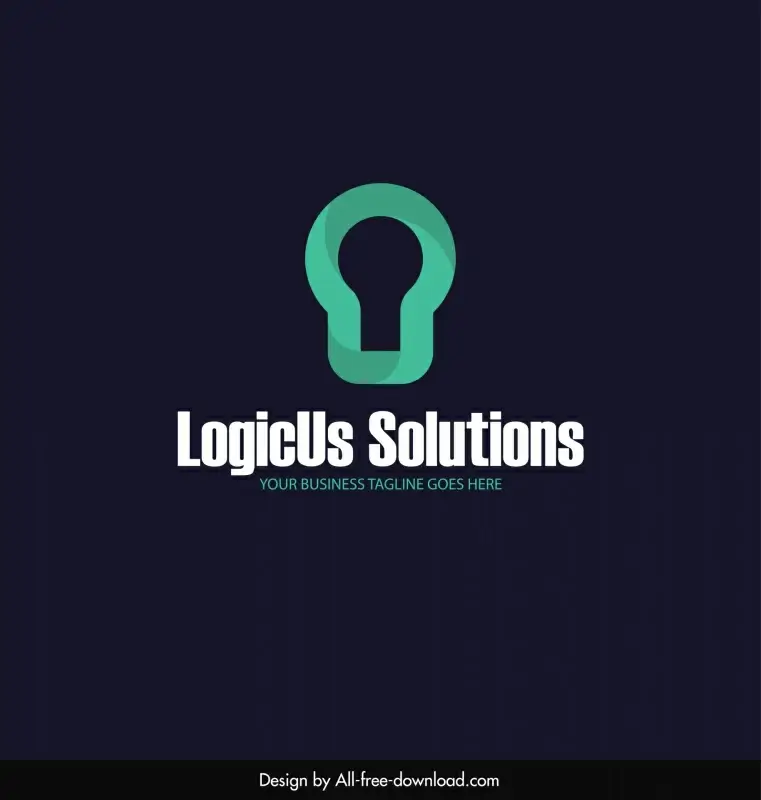  logicus solutions logo modern flat contrast