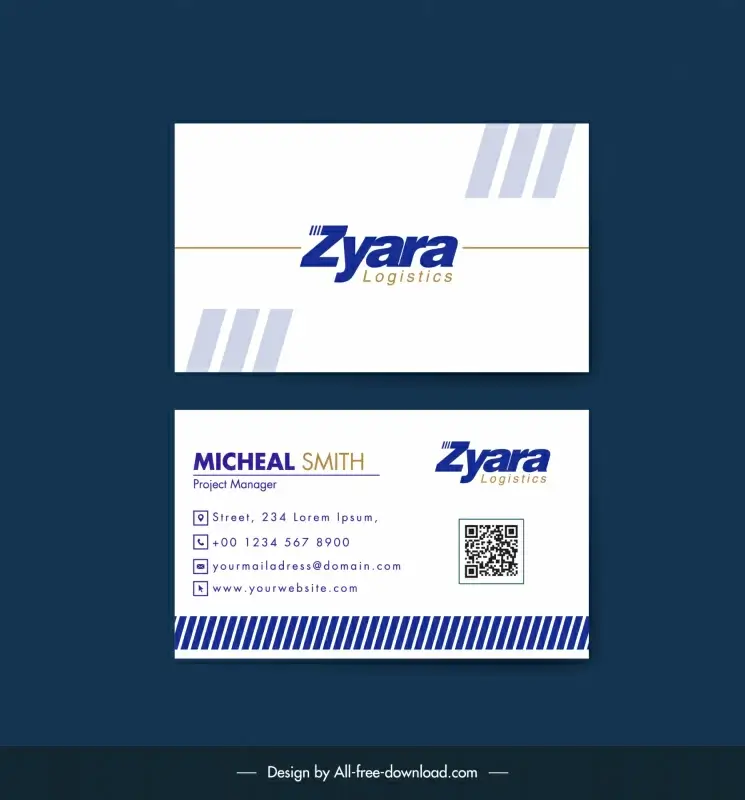logistics business card template elegant bright decor