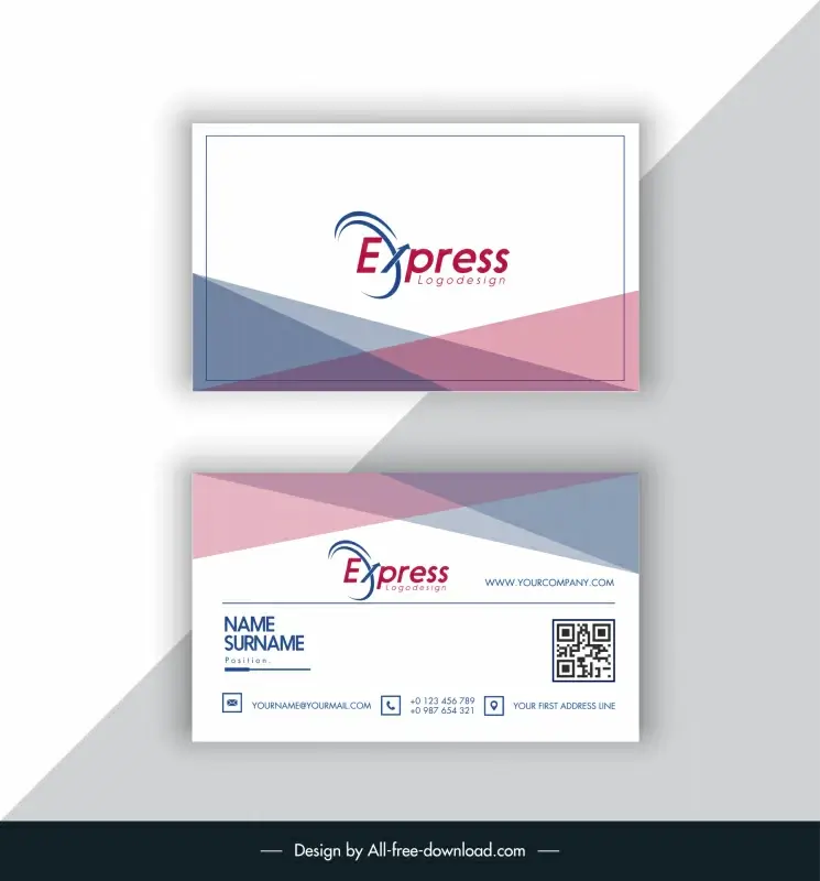logistics business card template modern geometric stylized texts decor