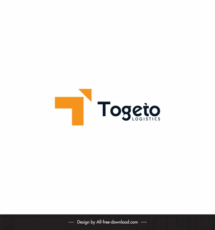logistics logo flat geometric texts