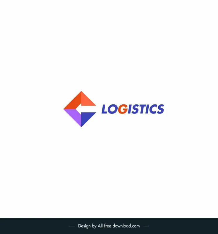 logistics logo template elegant modern geometry design 