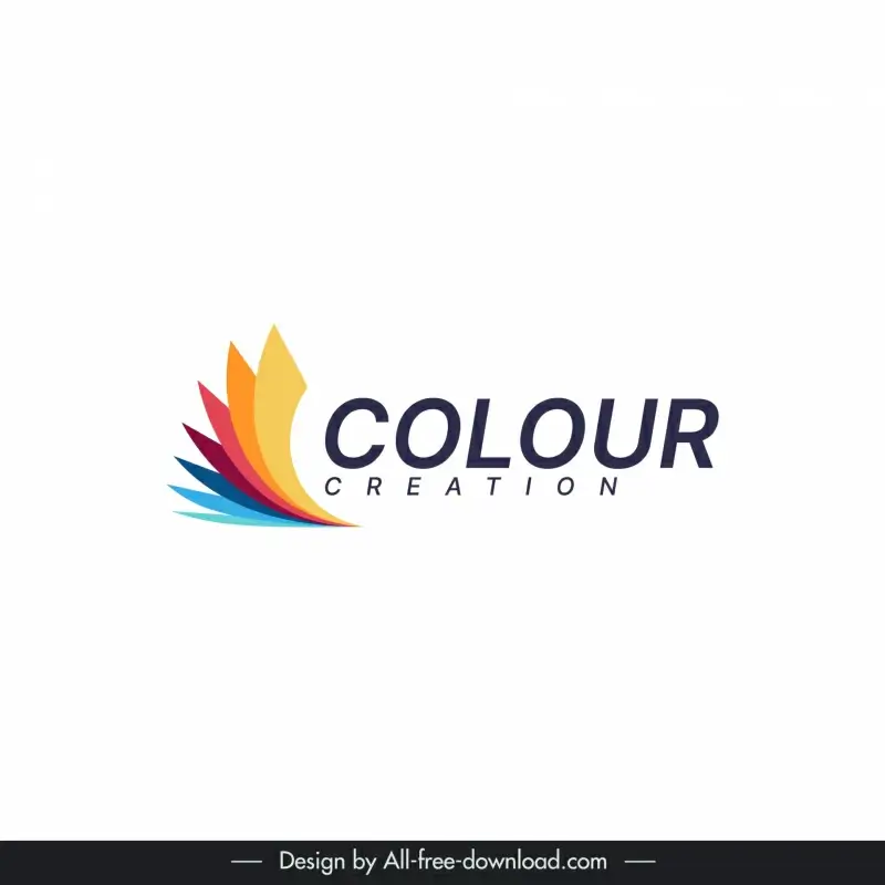 logo colour creation template dynamic 3d paper pages