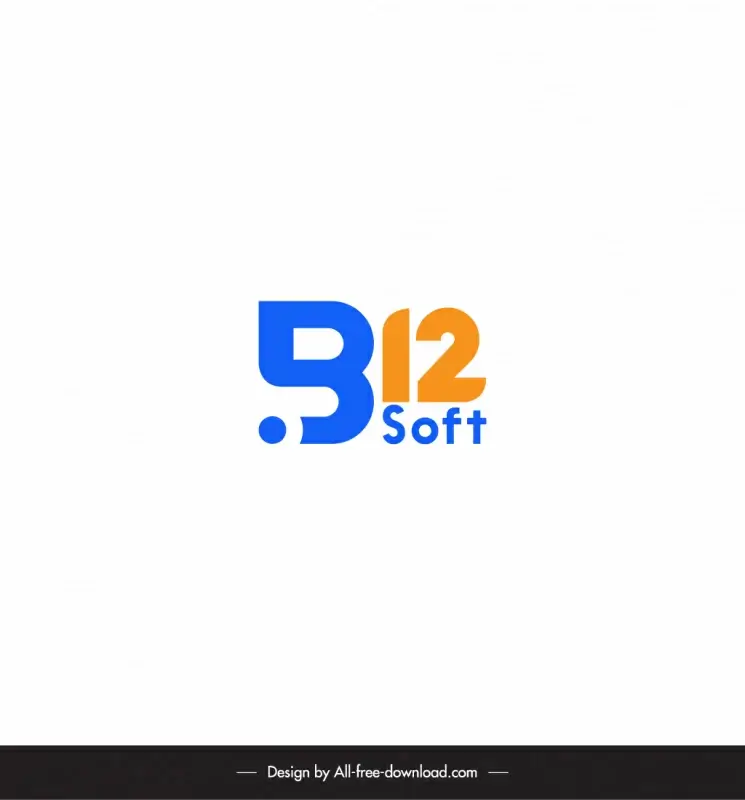 logo for b12 soft concept template flat modern