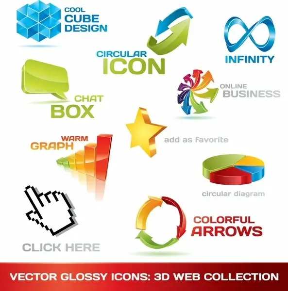 logo templates colorful 3d modern design