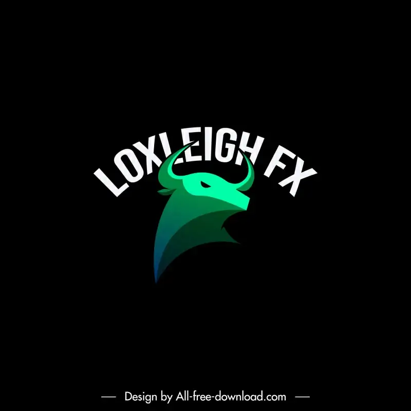 logo loxleigh fx logotype buffalo head sketch dark design