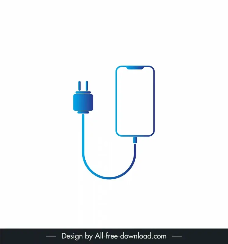 logo maptech electric accessories usb charger data cable template elegant flat modern plug smartphone sketch