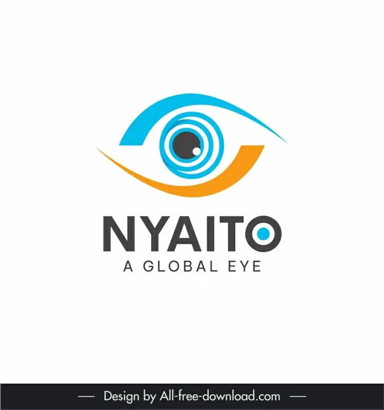 logo nyaito global eye template flat cures circles sketch 