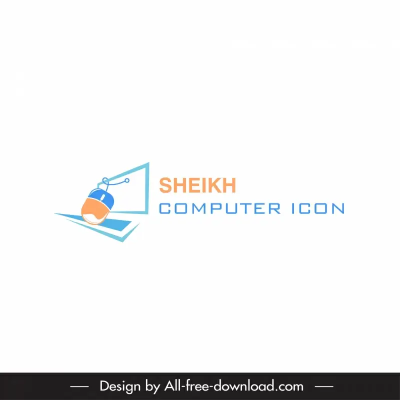 logo sheikh computer template computing mouse texts sketch