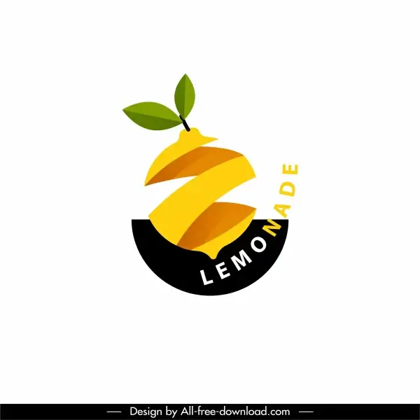logo template lemon sketch 3d cut sketch