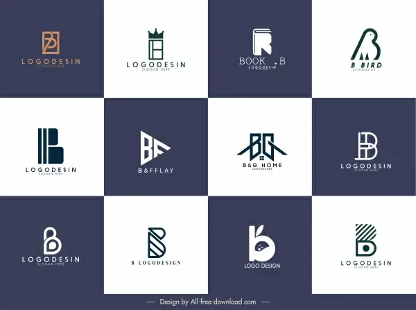 logotype template collection simple classic flat design