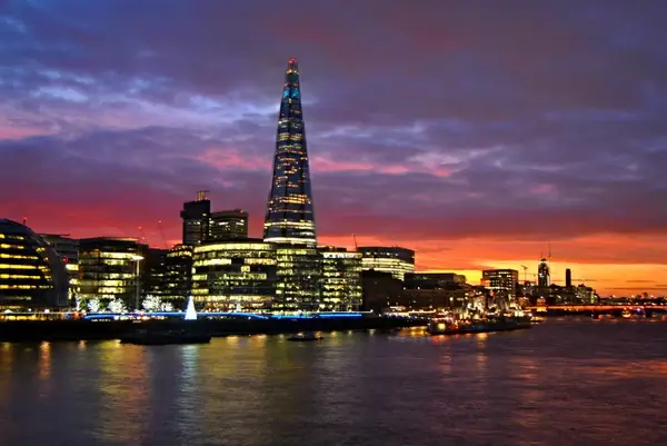 london sunset shard