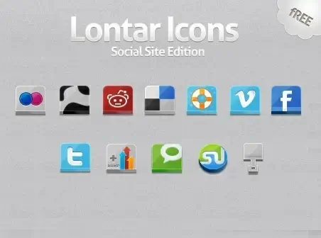 Lontar Icon Social Site Edition icons pack
