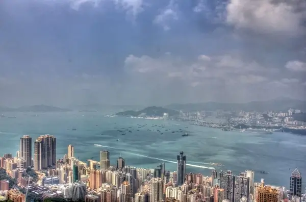 looking up the straight in hong kong china 
