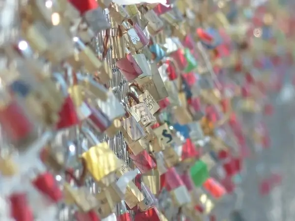 love locks castles fence
