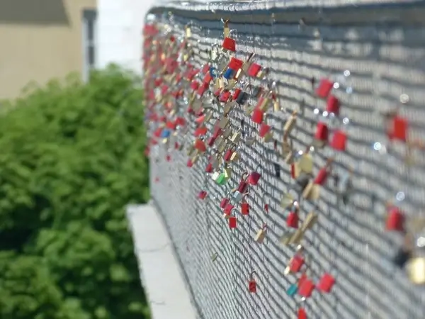 love locks castles fence