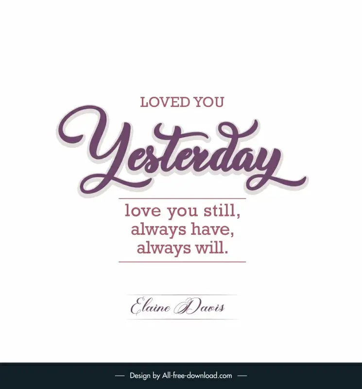 love quotes for him banner template flat elegant  texts outline 
